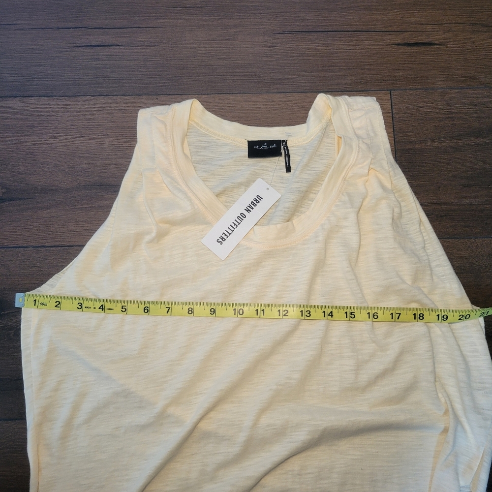 NWT Out From Under Urban Outfitters Sleeveless Hi-Lo Tank Womens SizeXS LtYellow - Picture 6 of 9
